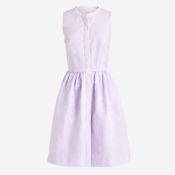 J. Crew Dresses & Skirts - J. Crew Shirt-Dress in Vintage lilac Linen-Cotton Dress Size 4 NWT Style L6939